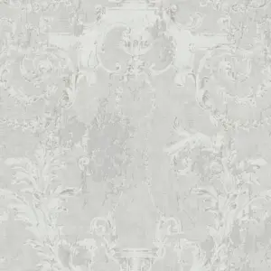 A.S. Création Vinyltapete - 376531 - Grau Weiß Barock Tapete