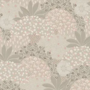 A.S. Création Vinyltapete - 387402 - Grau Beige Florale Tapete