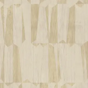 A.S. Création Vinyltapete - 387432 - Beige Braun Tapete in Holzoptik