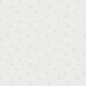 A.S. Création Vinyltapete - 390674 - Hellgrau Blau Blümchen