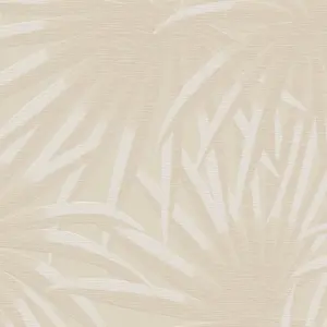 A.S. Création Vliestapete - 393382 - Beige Creme Palmentapete