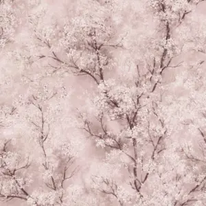 Livingwalls Vinyltapete - 374204 - Rosa Braun Waldtapete