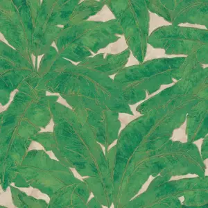 Livingwalls Vinyltapete - 369273 - Grün Gold Waldtapete