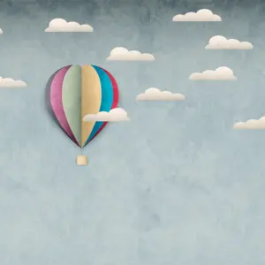 Livingwalls Vinyltapete - 383011 - Blau Weiß Himmel