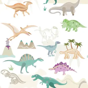 Livingwalls Vinyltapete - 391941 - Bunt Creme Kinderzimmertapete