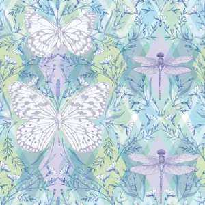 Livingwalls Vinyltapete - 392041 - Bunt Grün Tiertapete