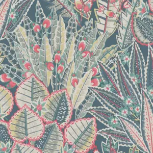 Livingwalls Vinyltapete - 396532 - Blau Grün Floral