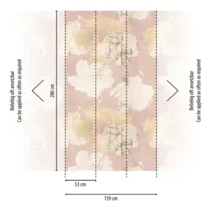 Livingwalls Vinyltapete - 398381 - Rosa Creme Blumen