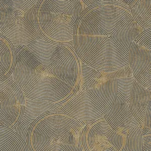 Livingwalls Vliestapete - 379003 - Gold Grau Geometrische Tapete