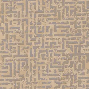 Livingwalls Vliestapete - 386952 - Braun Silber Geometrische Tapete