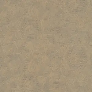 Livingwalls Vliestapete - 386983 - Gold Grau Geometrische Tapete