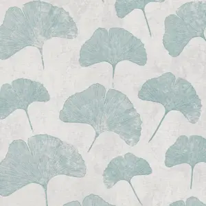 Livingwalls Vliestapete - 389661 - Mint Grau Florale Tapete