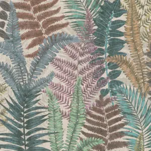 livingwalls Vinyltapete - 393471 - Bunt Beige Blättertapete