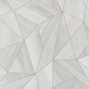 livingwalls Vinyltapete - 361336 - Grau Metallic Grafik