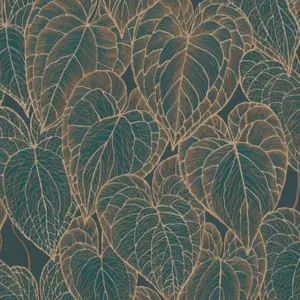 livingwalls Vinyltapete - 781281 - Braun Grün Floral