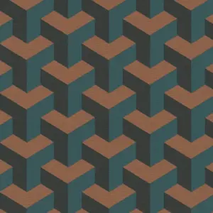 livingwalls Vinyltapete - 781502 - Blau Grün Grafik