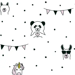 A.S. Création Vliestapete - 381381 - Weiß Schwarz Tapete mit Tieren