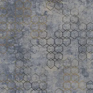 Livingwalls Vinyltapete - 374245 - Blau Gold Design Tapete