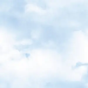 Livingwalls Vinyltapete - 382281 - Blau Weiß Wolkentapete