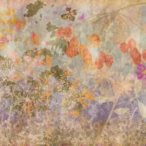 Livingwalls Vinyltapete - 382641 - Bunt orange Abstrakt