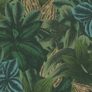 Livingwalls Vinyltapete - 392224 - Grün Gelb Dschungel