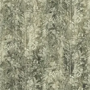 Livingwalls Vinyltapete - 393131 - Grün Grau Vintage