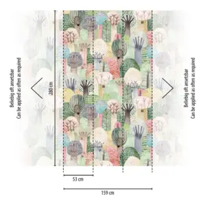 Livingwalls Vinyltapete - 398611 - Bunt Grün Waldtapete