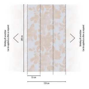 Livingwalls Vinyltapete - 398771 - Grau Beige Floral