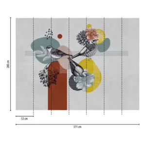 Livingwalls Vinyltapete - 399101 - Bunt Grau Formen