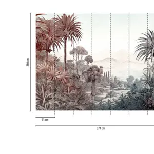 Livingwalls Vinyltapete - 399031 - Bunt Braun Dschungel