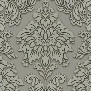 Livingwalls Vliestapete - 368981 - Grau Silber Barock Tapete