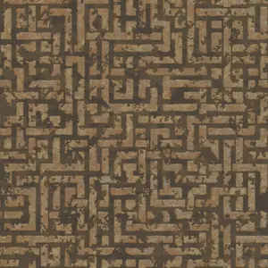 Livingwalls Vliestapete - 386955 - Braun Gold Geometrische Tapete