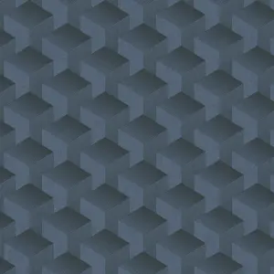 Livingwalls Vliestapete - 389634 - Blau Schwarz Grafiktapete