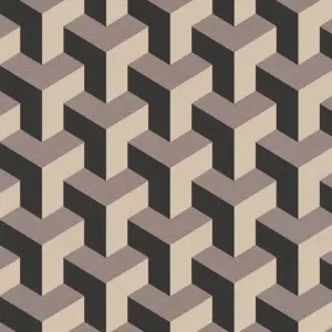 livingwalls Vinyltapete - 781501 - Beige Schwarz Grafik