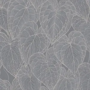 livingwalls Vinyltapete - 781283 - Grau Silber Floral