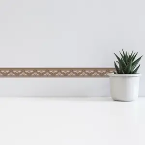 A.S. Création Bordüre - 936911 - Braun Creme Geometrische Tapete