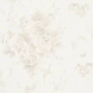 A.S. Création Vinyltapete - 306472 - Grau Bronze Florale Tapete