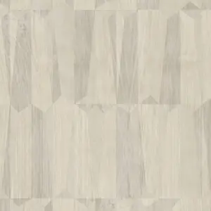 A.S. Création Vinyltapete - 387431 - Creme Beige Tapete in Holzoptik