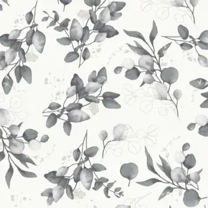 A.S. Création Vliestapete - 397686 - Weiß Schwarz Floral