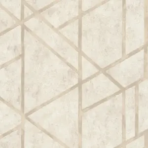 Livingwalls Vinyltapete - 369284 - Creme  Geometrische Tapete