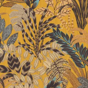 Livingwalls Vinyltapete - 378601 - Gelb Braun Florale Tapete