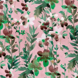 Livingwalls Vinyltapete - 382731 - Grün Rosa Florale Tapete