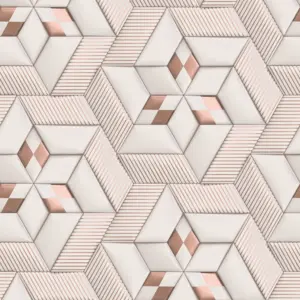 Livingwalls Vinyltapete - 391782 - Weiß Creme 3D Tapete