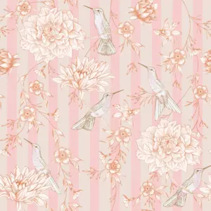 Livingwalls Vinyltapete - 392021 - Rosa Beige Floral