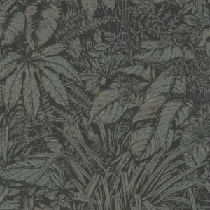 Livingwalls Vinyltapete - 395604 - Grün Schwarz Natur