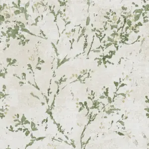 Livingwalls Vinyltapete - 396504 - Beige Grün Floral