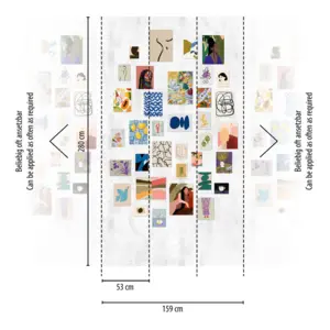 Livingwalls Vinyltapete - 398201 - Bunt Weiß Bilderwand