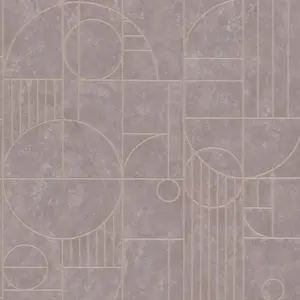 Livingwalls Vliestapete - 386991 - Grau Rosa Geometrische Tapete