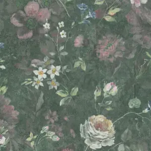 A.S. Création Vinyltapete - 386362 - Grün Weiß Florale Tapete