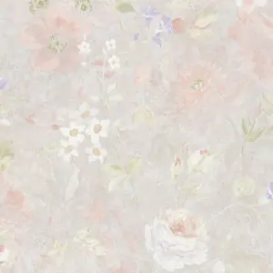 A.S. Création Vinyltapete - 386364 - Grau Bunt Florale Tapete